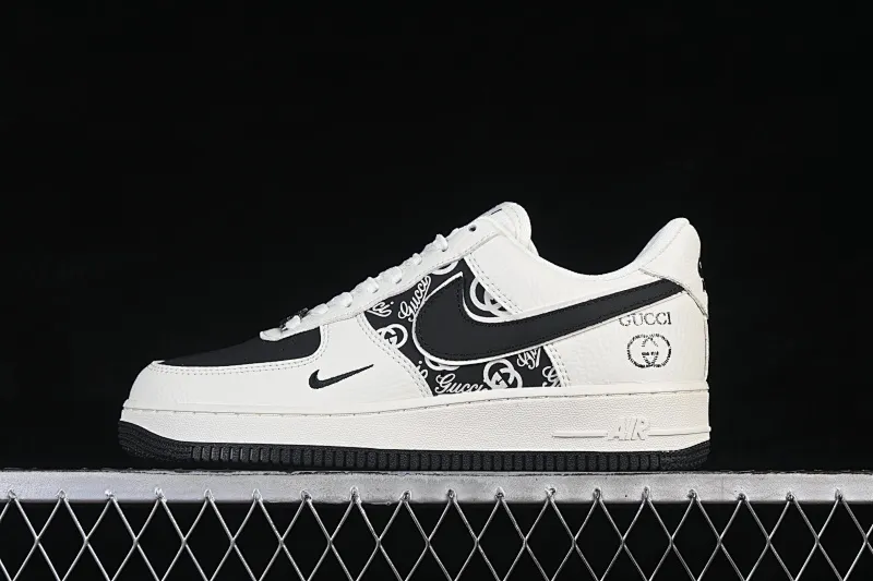 All Categories Nk Air Force 1 Air Force Series Nk Air Force 1 Low Air Force Low Nike Air Force 1'07 Low Joint Beige and Black Intertwined Air Force One Low Casual Sneakers XY9025-016